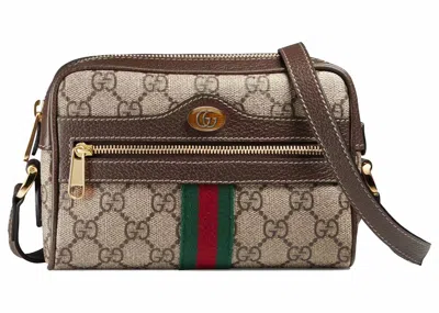 Pre-owned Gucci Women's  Gg Supreme Ophidia Monogram Crossbody In Beige/ebony