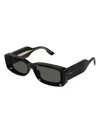 Gucci Grey Rectangular Ladies Sunglasses Gg1528s 001 53 In Black
