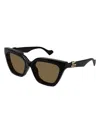 Gucci Gg Plastic Cat-eye Sunglasses In Black