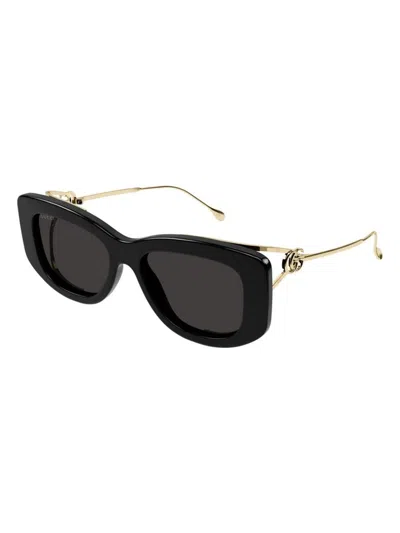 Gucci Women's  Gg1566s 001 Sunglasses In Black