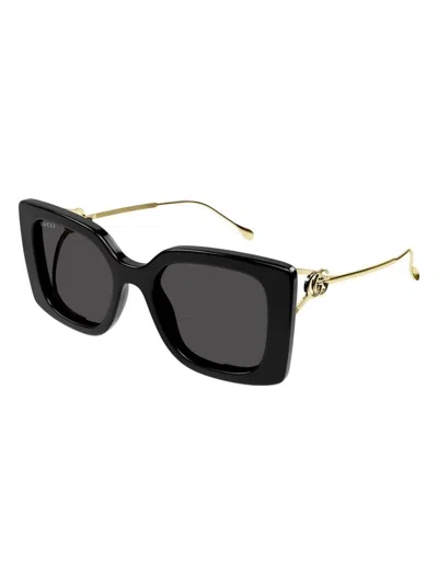 Gucci Grey Square Ladies Sunglasses Gg1567sa 001 54 In Black