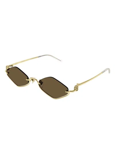Gucci Women's  Gg1604s 002 Sunglasses In Gold