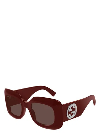 Gucci Women's  Gg1695s 004 Sunglasses In Garnet