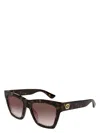 Gucci Eyewear Square-frame Sunglasses In Havana