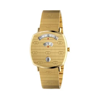Pre-owned Gucci Women's  Grip 584272 I8600 8740 Watch In Yellow Gold