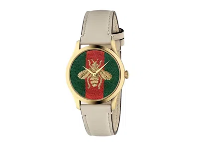 Pre-owned Gucci Women's  Gtimeless 584154 I86a0 8505 Watch In Gold Plating