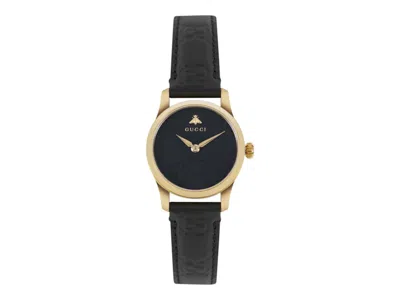 Pre-owned Gucci Women's  Gtimeless Leather Ya126581a Watch In Stainless Steel In Silver