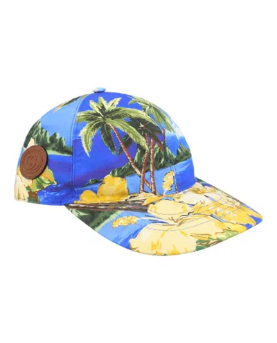 Pre-owned Gucci Women's  Hawaiian Print Baseball Cap In Multi