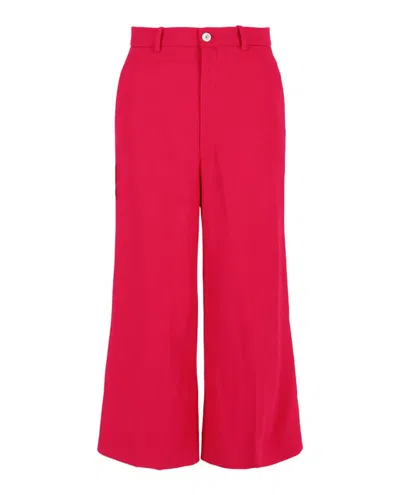 Pre-owned Gucci Women's  High Rise Wideleg Pants In Pink