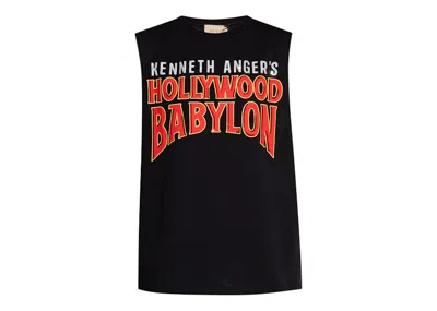 Pre-owned Gucci Women's  Hollywood Babylon Tank Top In Black
