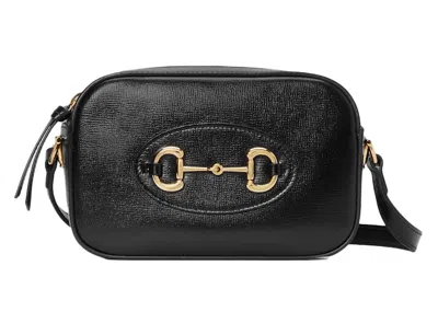 Pre-owned Gucci Women's  Horsebit 1955 Small Camera Shoulder Bag In Black