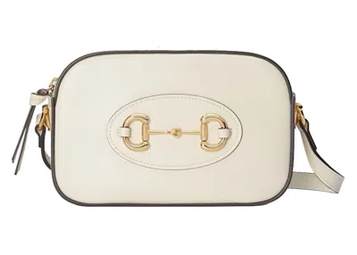 Pre-owned Gucci Women's  Horsebit 1955 Small Camera Shoulder Bag In White