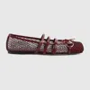 Gucci Horsebit Mesh And Leather Ballet Flats