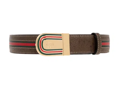 Pre-owned Gucci Women's  Interlocking G Belt In Brown