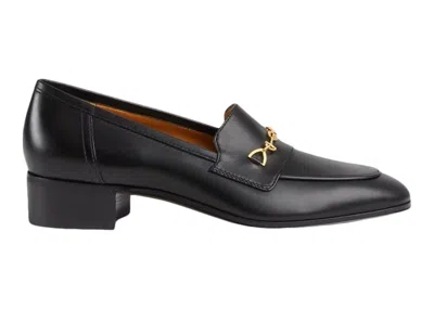 Pre-owned Gucci Women's  Interlocking G Horsebit Loafer Leather Sneakers In Black