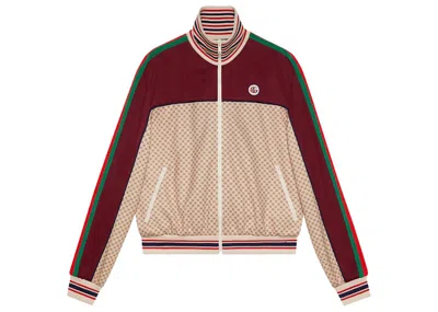 Pre-owned Gucci Women's  Interlocking G Print Jersey Jacket In Beige