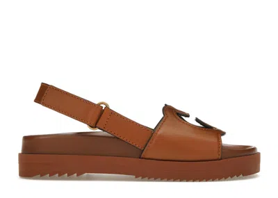 Pre-owned Gucci Women's  Interlocking G Sandals Leather Sneakers In Cuir In Brown