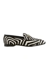 Gucci Zebra-print Calf Hair Loafers In Black