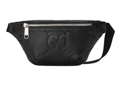 Pre-owned Gucci Women's  Jumbo Gg Small Belt Bag In Black