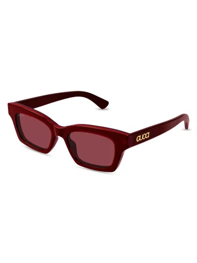 GUCCI WOMEN'S GUCCI LACQUERED 51MM CAT-EYE SUNGLASSES