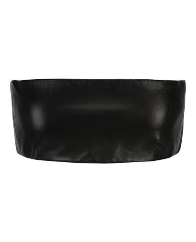 Pre-owned Gucci Women's  Leather Tube Top In Black