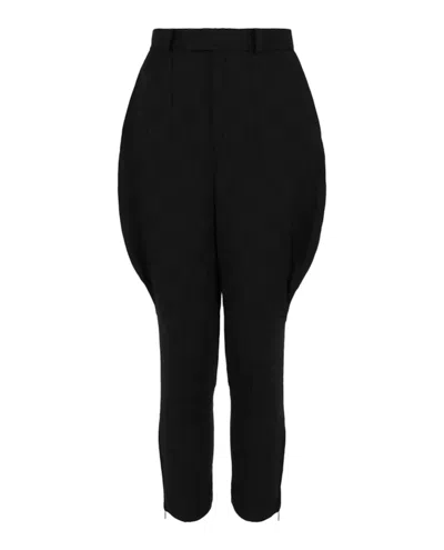 Pre-owned Gucci Women's  Logo Embossed Stirrup Pants In Black