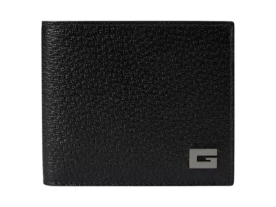 Pre-owned Gucci Women's  Logo G Bifold Wallet In Black/grey