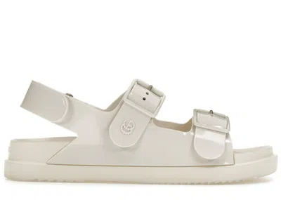 Pre-owned Gucci Women's  Mini Double G Sandal Offwhite Rubber Sneakers In Off White