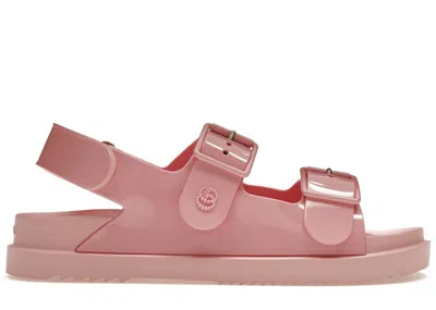Pre-owned Gucci Women's  Mini Double G Sandal Rubber Sneakers In Pastel Pink