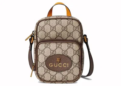 Pre-owned Gucci Women's  Neo Vintage Gg Supreme Small Crossbody In Beige In Sand