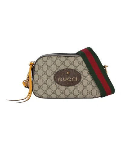 Pre-owned Gucci Women's  Neo Vintage Small Messenger Bag In Beige/ebony In Multi