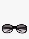 Gucci Signature Round Sunglasses In Black