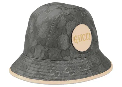 Pre-owned Gucci Women's  Off The Grid Bucket Hat In Dark Grey