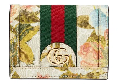 Pre-owned Gucci Women's  Ophidia Gg Floral Card Case In Multi