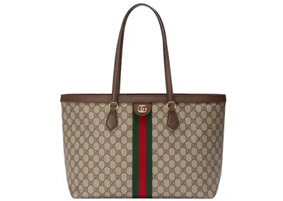 Pre-owned Gucci Women's  Ophidia Gg Medium Tote In Beige/ebony In Multi