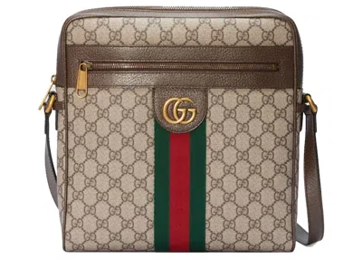 Pre-owned Gucci Women's  Ophidia Gg Messenger Bag Medium In Beige/ebony In Multi