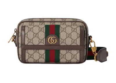 Pre-owned Gucci Women's  Ophidia Gg Mini Bag In Ebony/beige
