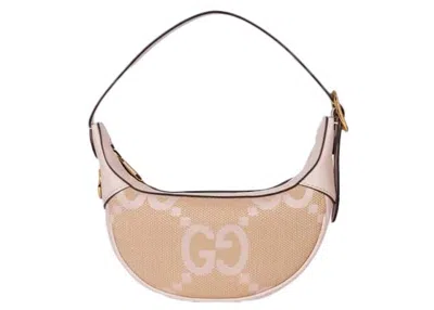 Pre-owned Gucci Women's  Ophidia Jumbo Gg Mini Bag In Camel/light Pink