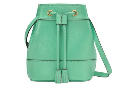 Pre-owned Gucci Women's  Ophidia Mini Bucket Bag With Double G In Mint