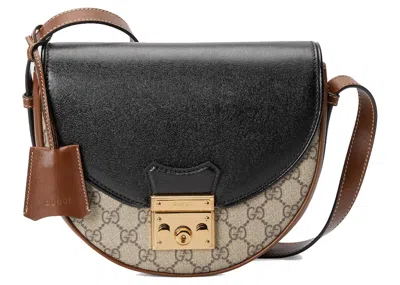 Pre-owned Gucci Women's  Padlock Gg Supreme Shoulder Bag Brown/black In Multi