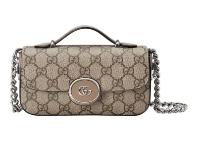 Pre-owned Gucci Women's  Petite Gg Mini Bag In Beige/ebony