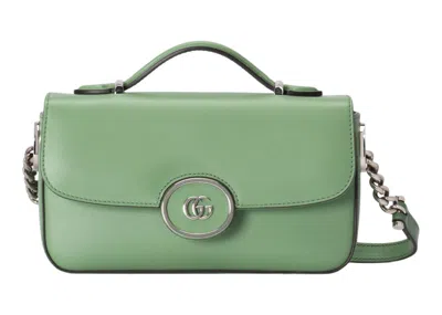 Pre-owned Gucci Women's  Petite Gg Mini Shoulder Bag In Light Green