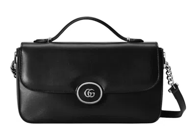 Pre-owned Gucci Women's  Petite Gg Small Shoulder Bag In Black