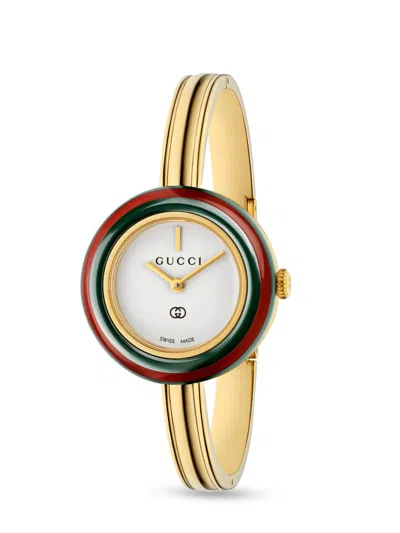 Gucci Change Bezel 25mm Watch In Gold