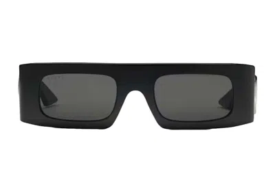Pre-owned Gucci Women's  Rectangularframe Sunglasses In Black (779489 J1691 1012)