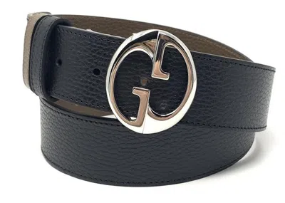 Pre-owned Gucci Women's  Reversible Belt 1.5 Width In Black/brown In Multi