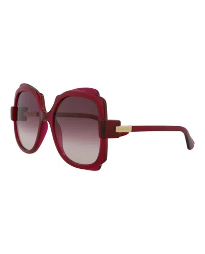 Pre-owned Gucci Women's  Round Oval Sunglasses/ (gg1431s30014433003) (gg1431s In Violet/violet (gg1431s