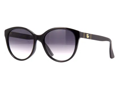 Pre-owned Gucci Women's  Round Sunglasses In Black (gg0631s 001)