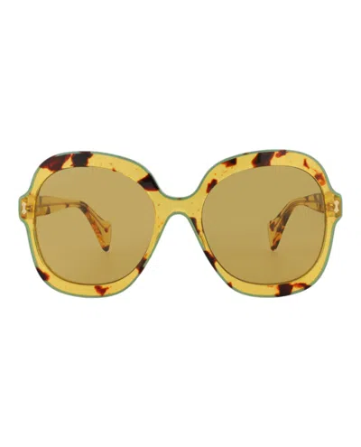 Pre-owned Gucci Women's  Roundframe Acetate Sunglasses/30013512003) In Havana/brown (gg1240s