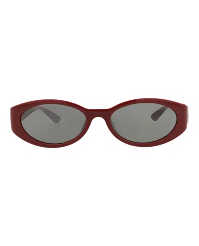 Pre-owned Gucci Women's  Roundframe Injection Sunglasses In Burgundy Burgundy Grey (gg1662sa/30015417/006)